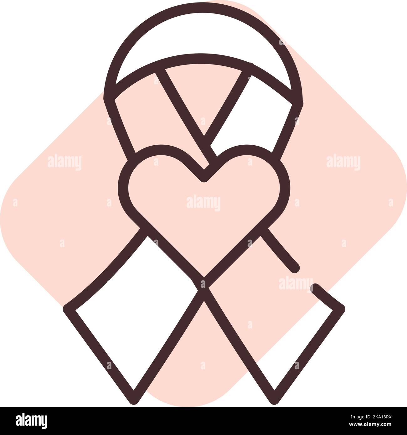 Grossesse sans cancer, illustration ou icône, vecteur sur fond blanc. Illustration de Vecteur