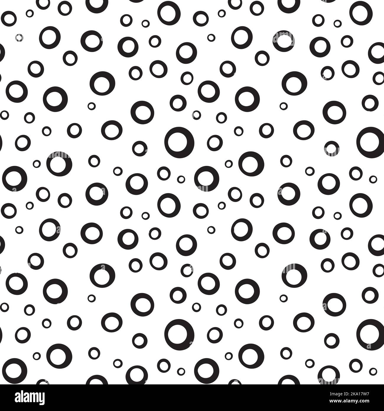 Arrière-plan abstrait à motif bulles en pointillés. Motif amusant et sans couture de points irréguliers dessinés à la main en noir et blanc. Illustration de Vecteur