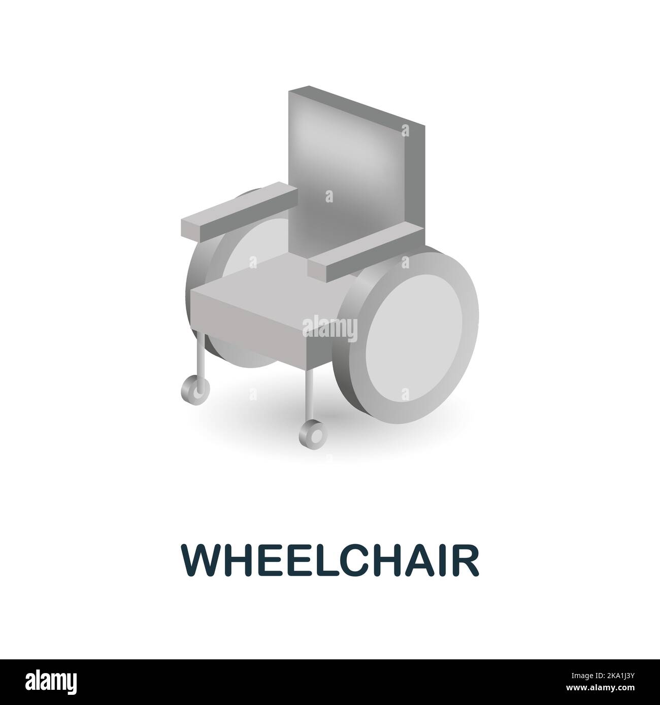 Icône fauteuil roulant. 3d illustration de la collection de médicaments. Icône Creative Wheelchair 3D pour la conception Web, les modèles, les infographies et plus encore Illustration de Vecteur