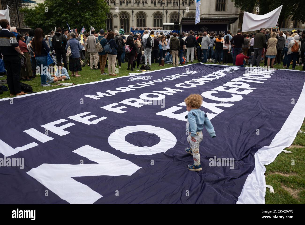 Londres, Royaume-Uni, 4 septembre 2021. Rallye anti-avortement, chambres du Parlement, Marche pour la vie. Banque D'Images