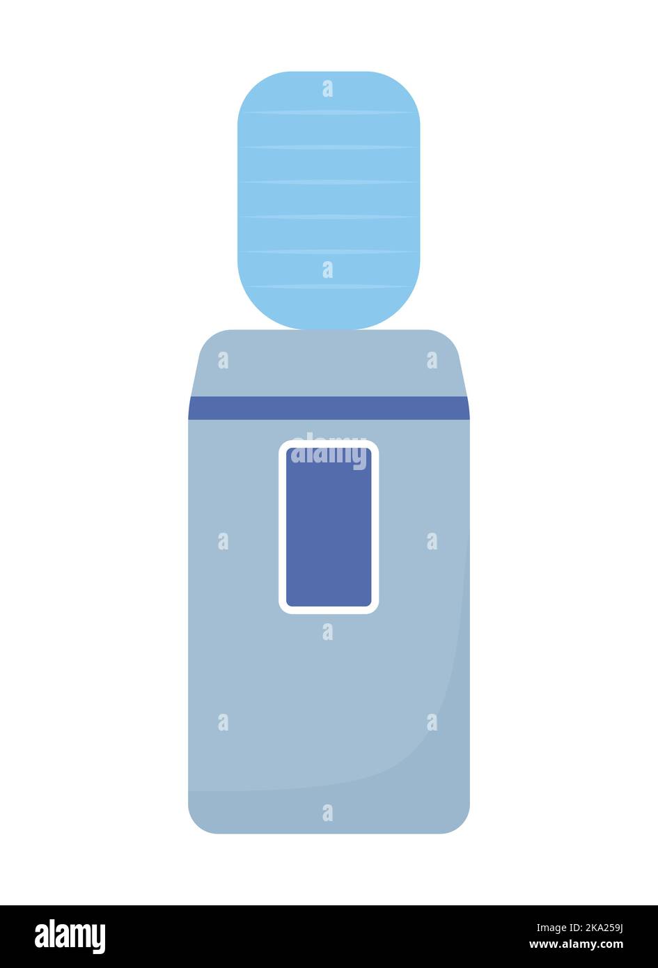 Distributeur d'eau semi-plat couleur objet vectoriel Illustration de Vecteur