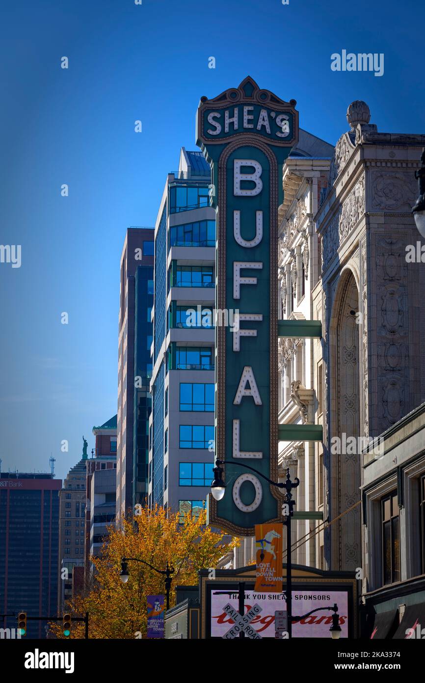 Shea's Theatre signe Buffalo New York, États-Unis Banque D'Images