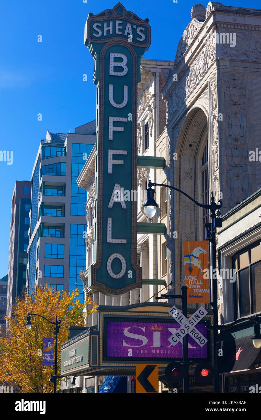 Shea's Theatre signe Buffalo New York, États-Unis Banque D'Images