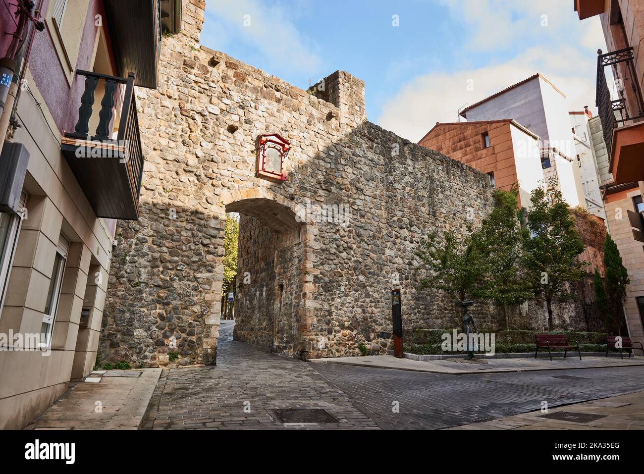 Puerta de San Juan (siècle XIV), Bermeo, Gascogne, pays Basque, Euskadi, Euskal Herria, Espagne, Europe. Banque D'Images