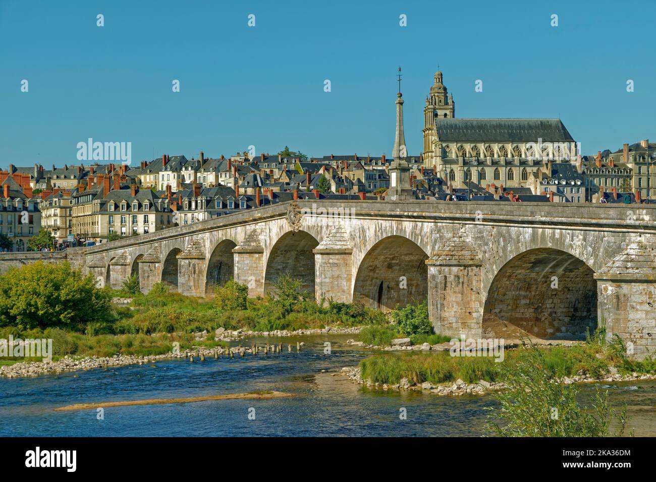 La ville de Blois sur la Loire, Loir-et-cher, France. Banque D'Images