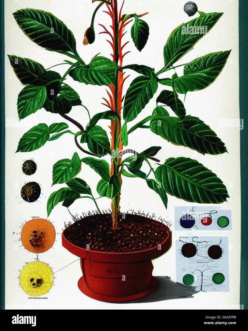 Une illustration vintage d'une plante Banque D'Images