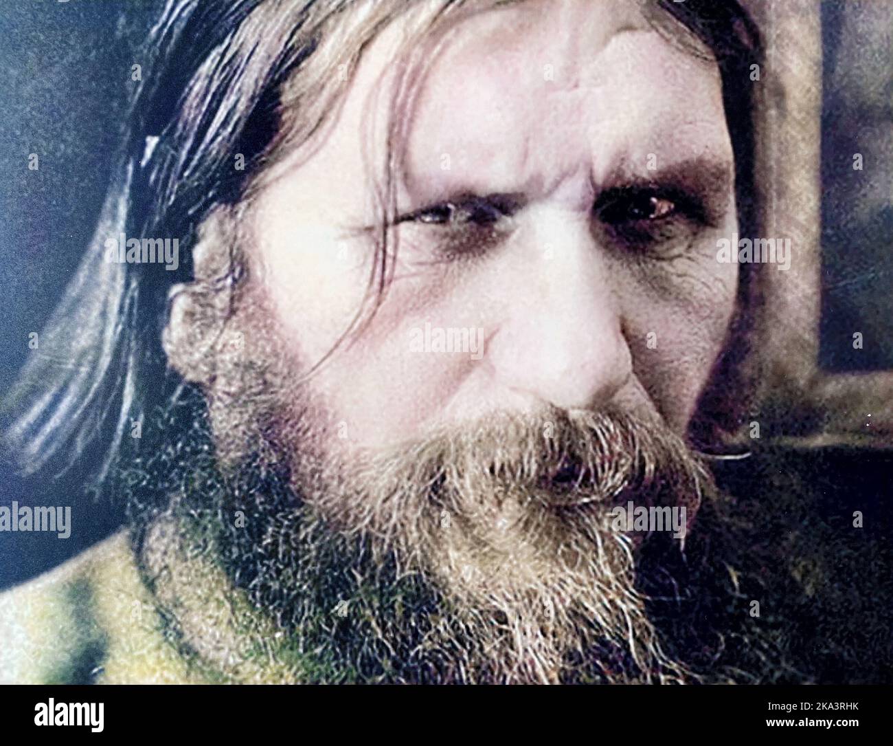 GRIGORI RASPOUTINE (1869-1916) prêtre orthodoxe russe impliqué dans la famille royale russe Banque D'Images