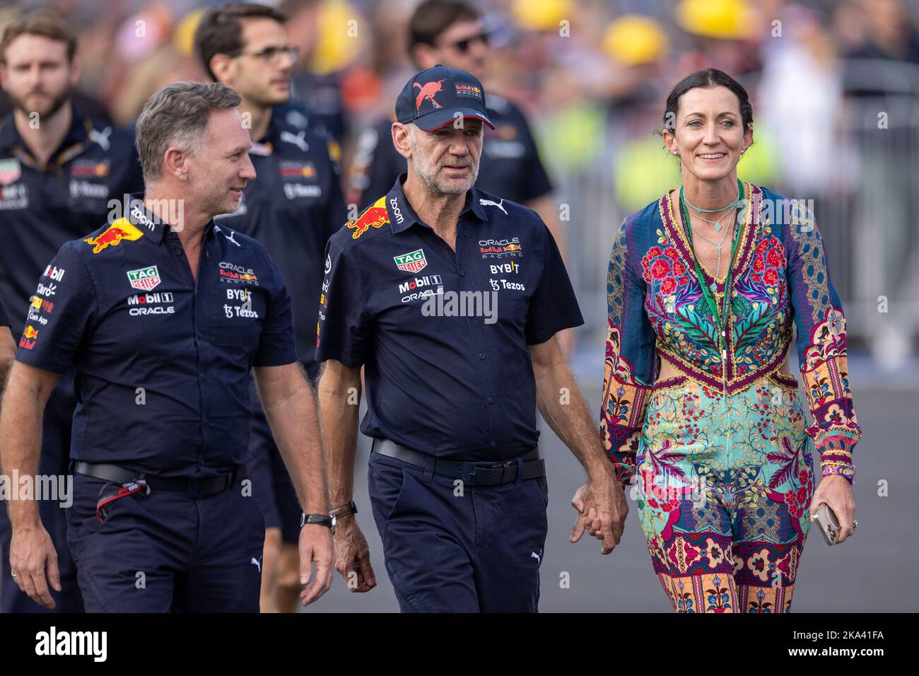 MEXICO, Mexique. , . Christian HORNER, responsable de l'équipe Red Bull Racing, Adrien NEWEY, Directeur technique de l'équipe Red Bull Racing et épouse Amanda 'andy' Smerczak vu lors du Grand Prix mexicain F1 tenu dans le Parc de Magdalena Mixhuca dans l'Autodromo Hernando Rodriguez, Grand Prix de Formule 1 du Mexique, F1 GP mexicain, Formel 1 à Mexiko, Grand Prix du Mexique de Formule 1, image payante, copyright © QIAN Jun/ATP images crédit: SPP Sport Press photo. /Alamy Live News Banque D'Images