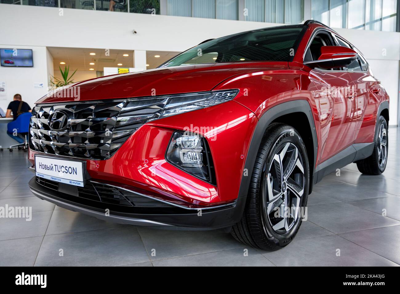 ROSTOV-SUR-LE-DON, RUSSIE - 18 JUIN 2021 : New Hyindai Tucson, vue latérale extérieure. Banque D'Images