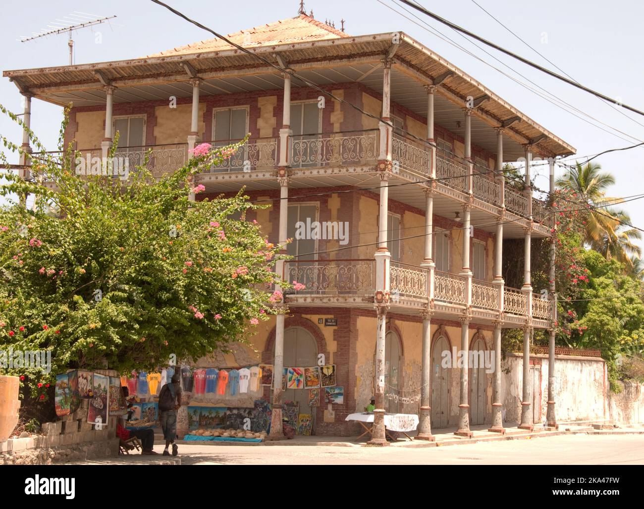Maison de style colonial, Jacmel, Haïti. Jacmel est un port important