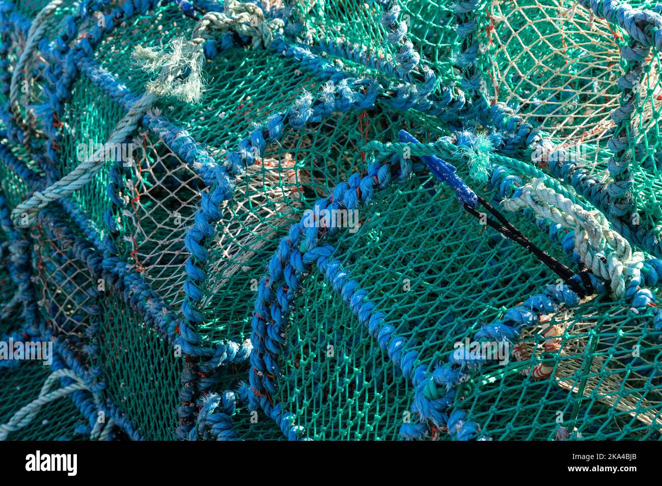 Pots de homard au port de Gairloch, sur la côte atlantique de l'Écosse Banque D'Images