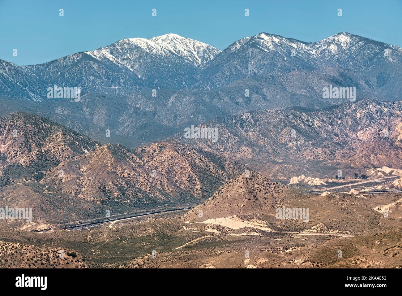 Mount Baden-Powell et les montagnes San Gabriel, Pacific Crest Trail, Wrightwood, Californie, États-Unis Banque D'Images