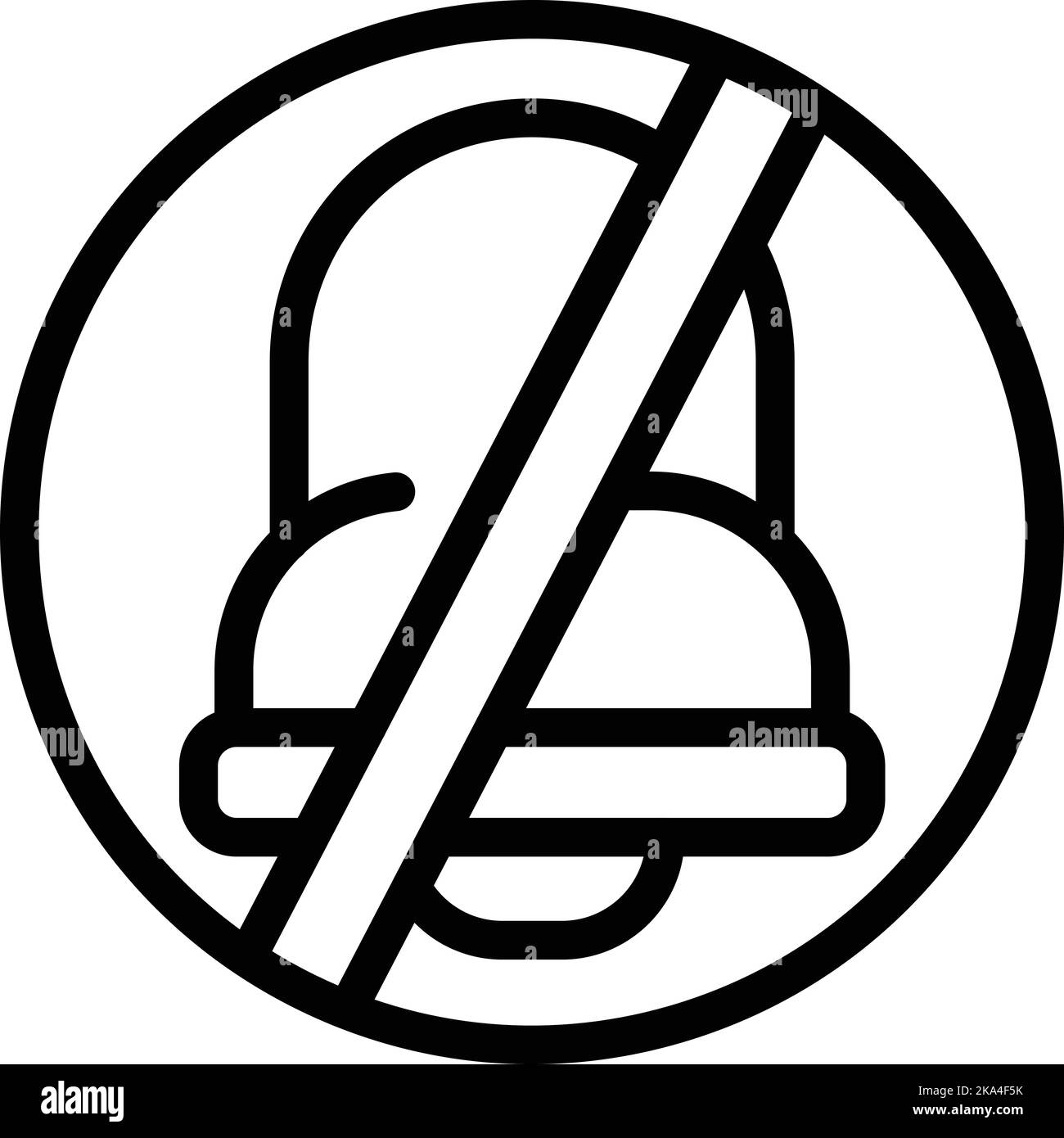 Aucun vecteur de contour d'icône de notification. Détox numérique. Médias sociaux Illustration de Vecteur