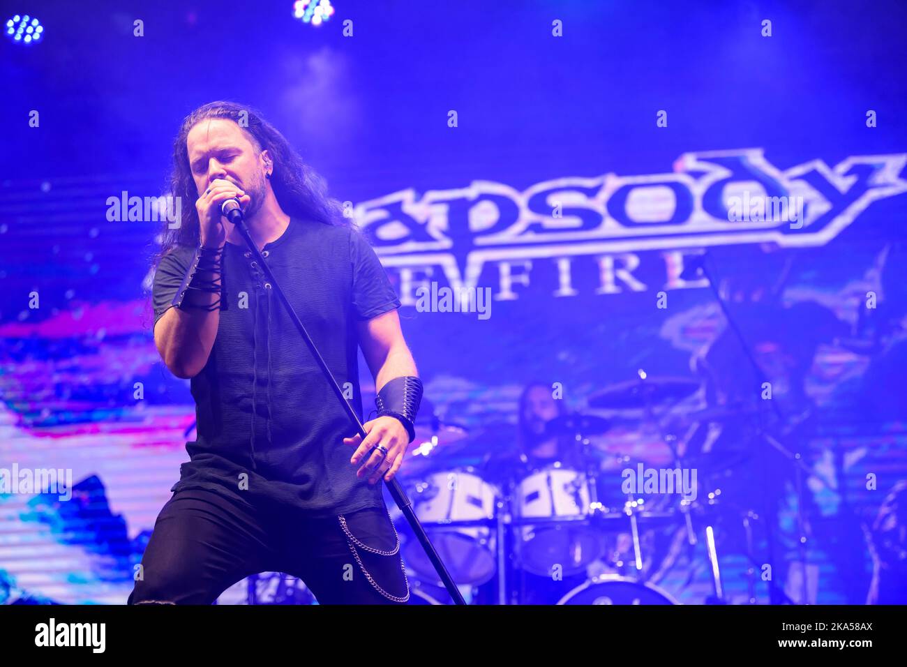 29 octobre 2022, Lucques, Lucques, Italie: Rhapsody of Fire se produire en direct à Lucques Comics and Games 2022. (Credit image: © Stefano Dalle Luche/Pacific Press via ZUMA Press Wire) Banque D'Images