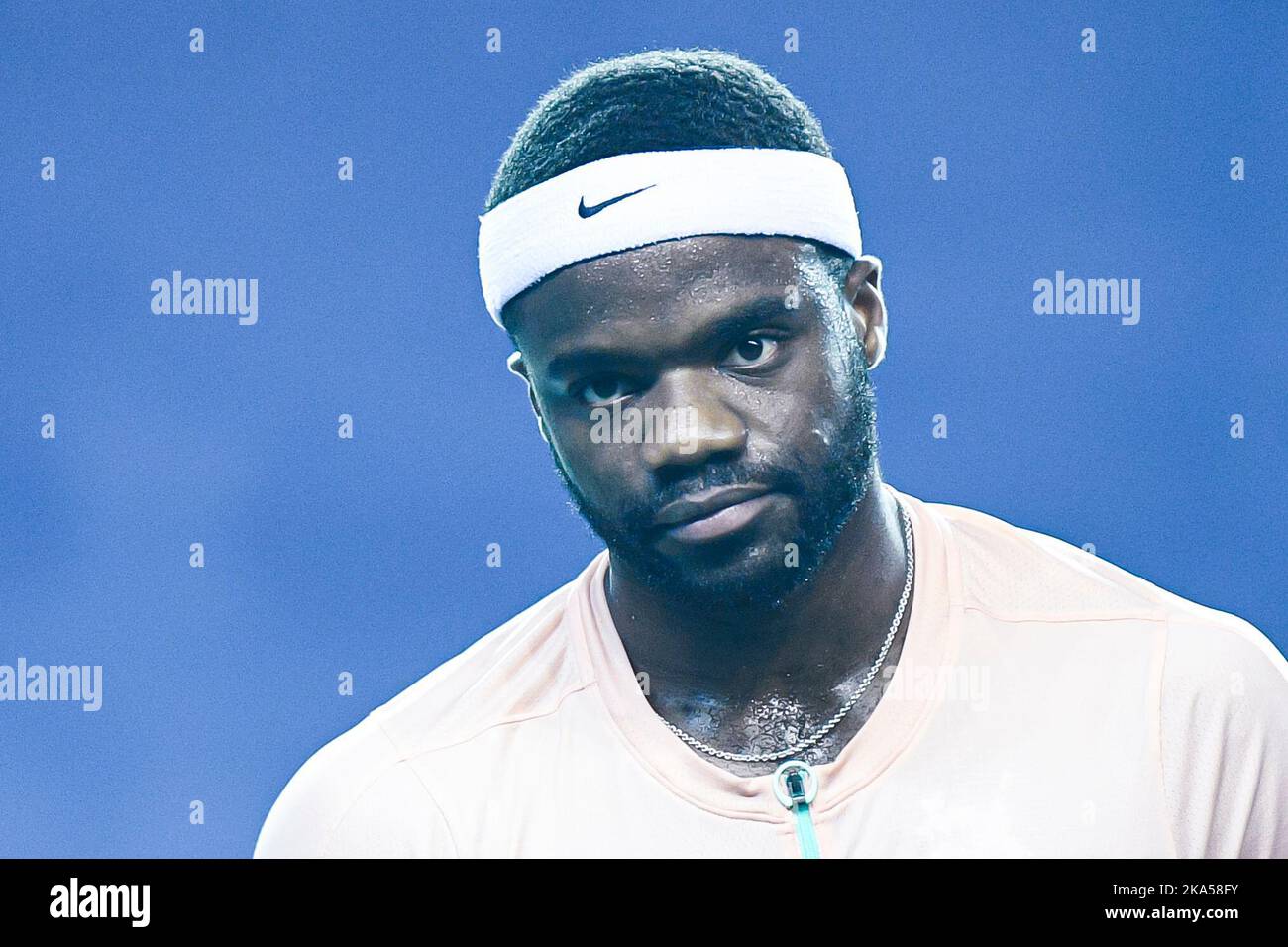 Paris, France. 31 octobre 2022, Frances Tiafoe des Etats-Unis lors du Rolex Paris Masters, ATP Masters 1000 tennis Tournament, sur 31 octobre 2022 à l'aréna Accor à Paris, France. Photo de Victor Joly/ABACAPRESS.COM Banque D'Images