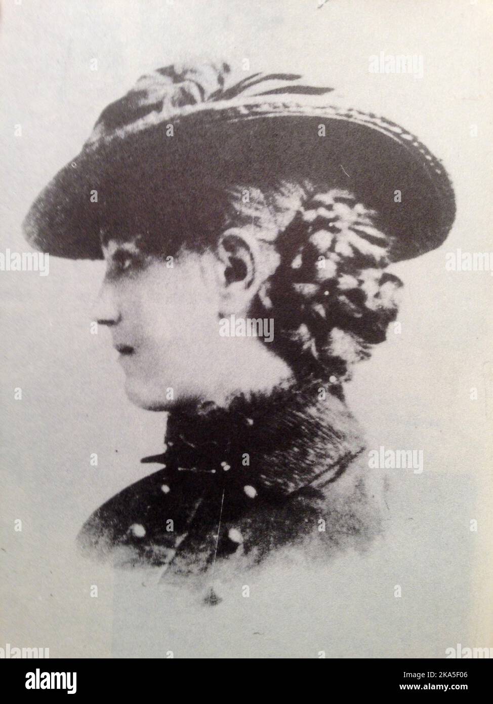 Portrait d'Ellen Axson, future femme et première femme du président Woodrow Wilson, en 1883 Banque D'Images