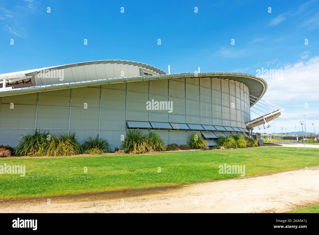 Côté nord de l'arène principale du centre australien d'événements équins et d'élevage.- AELEC. Tamworth Australie. Banque D'Images