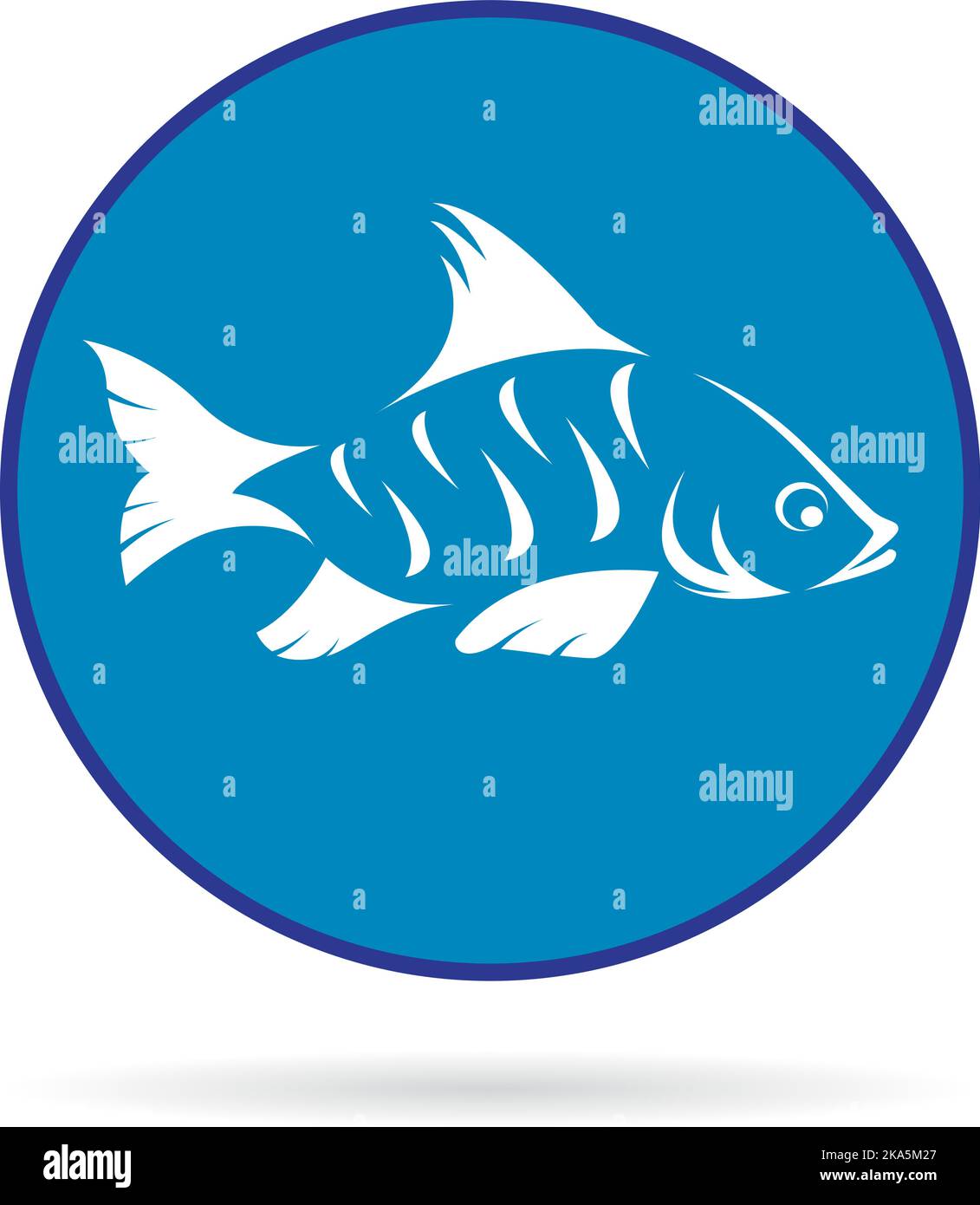 Image vectorielle d'un poisson , illustration - vecteur. Illustration vectorielle superposée facile à modifier. Animaux sauvages. Illustration de Vecteur