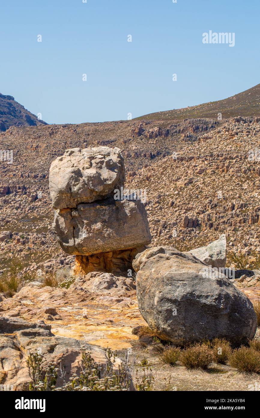 Pile de pierres dans les montagnes de Cederberg Banque D'Images