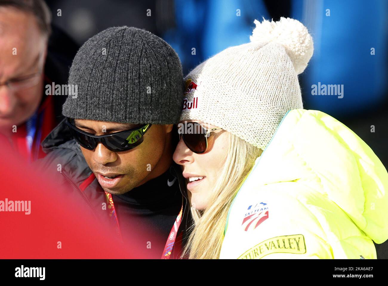 BEAVER CREEK, ÉTATS-UNIS 20150212. Les Championnats du monde de ski alpin FIS 2015 à Vail et Beaver Creek. Lindsey Vonn et Tiger Woods au slalom géant féminin au World Alpine Beavercreek jeudi. Photo: Cornelius Poppe / NTB scanpix Banque D'Images