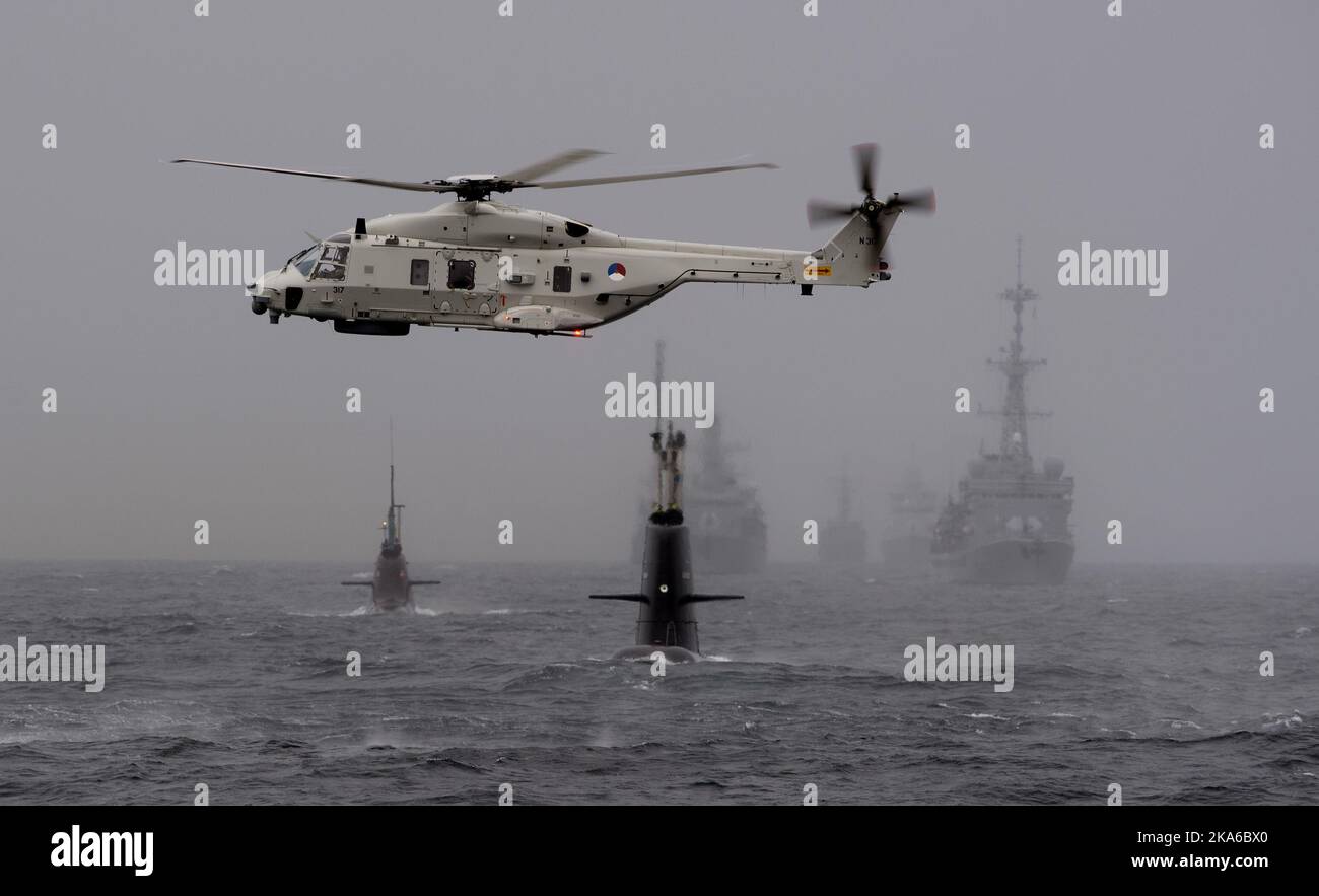 Bergen, Norvège 20150504. L'exercice sous-marin de l'OTAN, Dynamic Mongoose 2015, se déroule ces jours-ci dans les eaux au large de Bergen. Photo: Marit HomMedal / NTB scanpix Banque D'Images