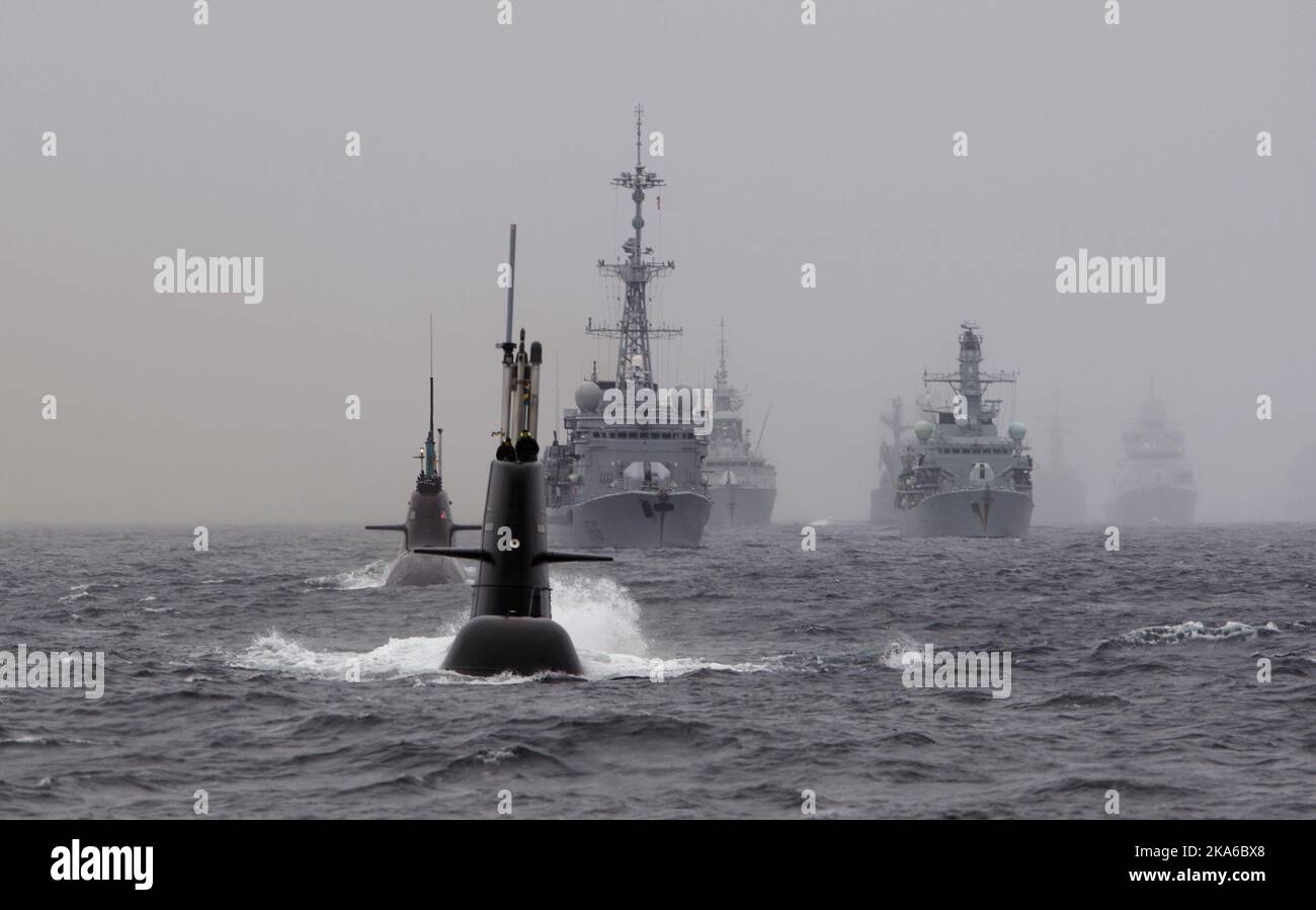 Bergen, Norvège 20150504. L'exercice sous-marin de l'OTAN, Dynamic Mongoose 2015, se déroule ces jours-ci dans les eaux au large de Bergen. Photo: Marit HomMedal / NTB scanpix Banque D'Images