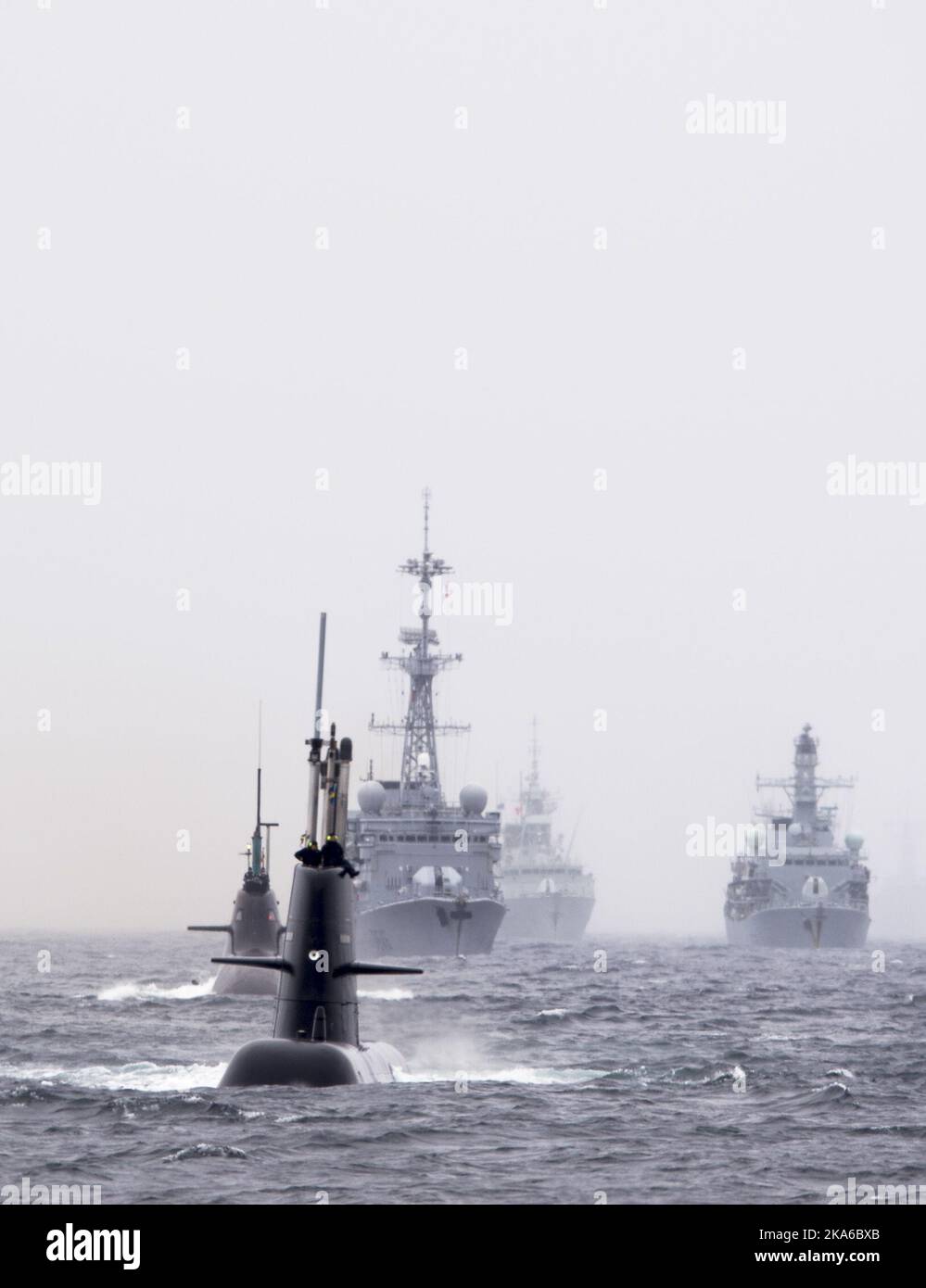 Bergen, Norvège 20150504. Exercice sous-marin de l'OTAN l'exercice dynamique Mongoose 2015 s'est tenu ces jours-ci dans les eaux au large de Bergen. Photo: Marit HomMedal / NTB scanpix Banque D'Images
