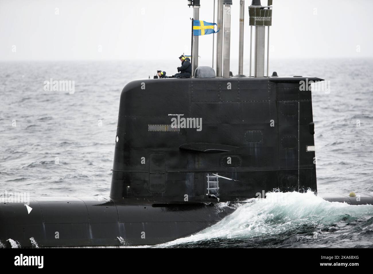 Bergen, Norvège 20150504. L'exercice sous-marin de l'OTAN, Dynamic Mongoose 2015, se déroule ces jours-ci dans les eaux au large de Bergen. Voici le sous-marin suédois Gotland. Photo: Marit HomMedal / NTB scanpix Banque D'Images