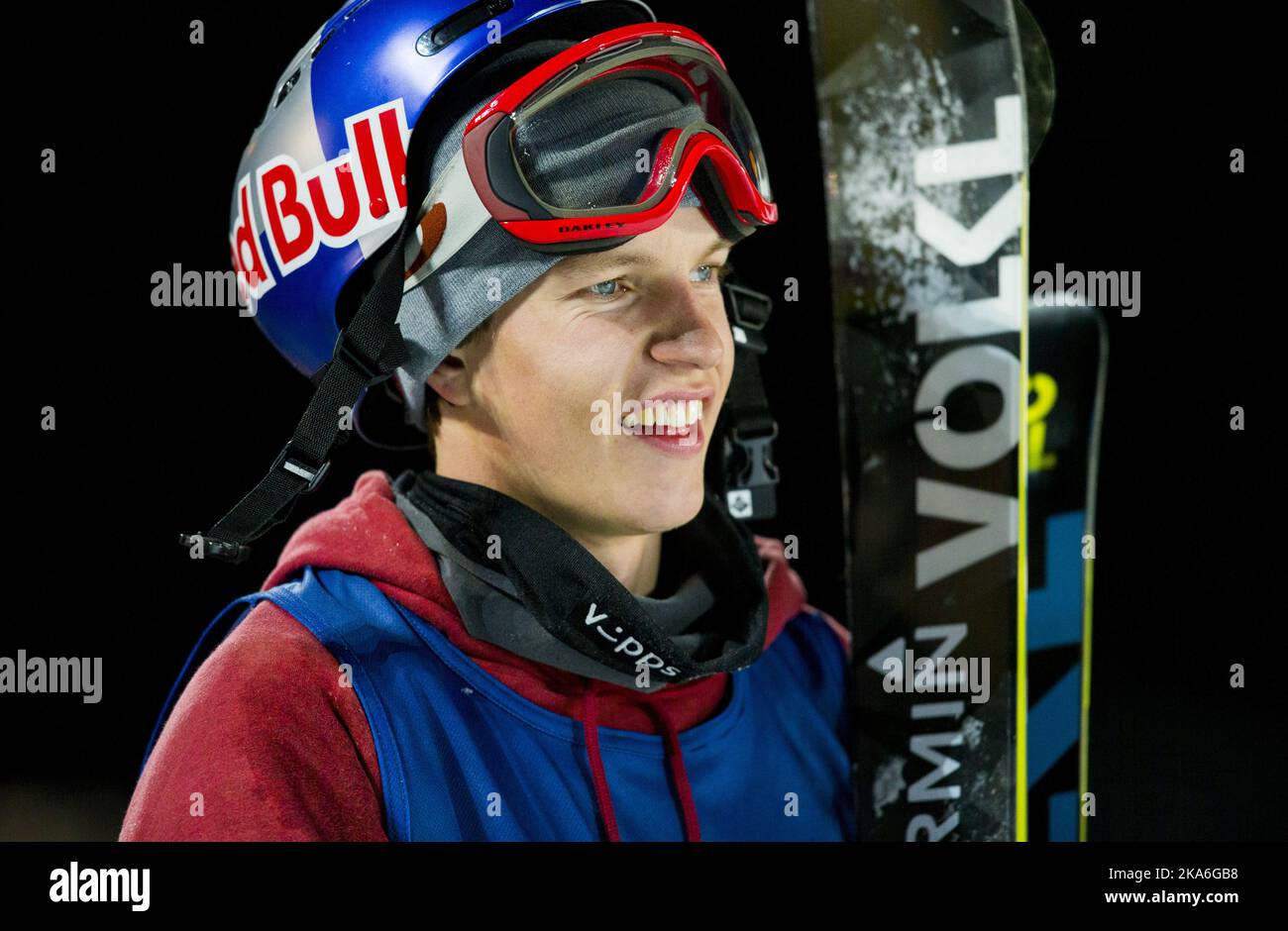 Oslo, Norvège 20160227. X Games Oslo 2016: Oystein Braaten est arrivé en 5th place dans la finale en freeski big air Men à Toyen samedi soir. Photo: Grotte de Végard Wivestad / NTB scanpix Banque D'Images