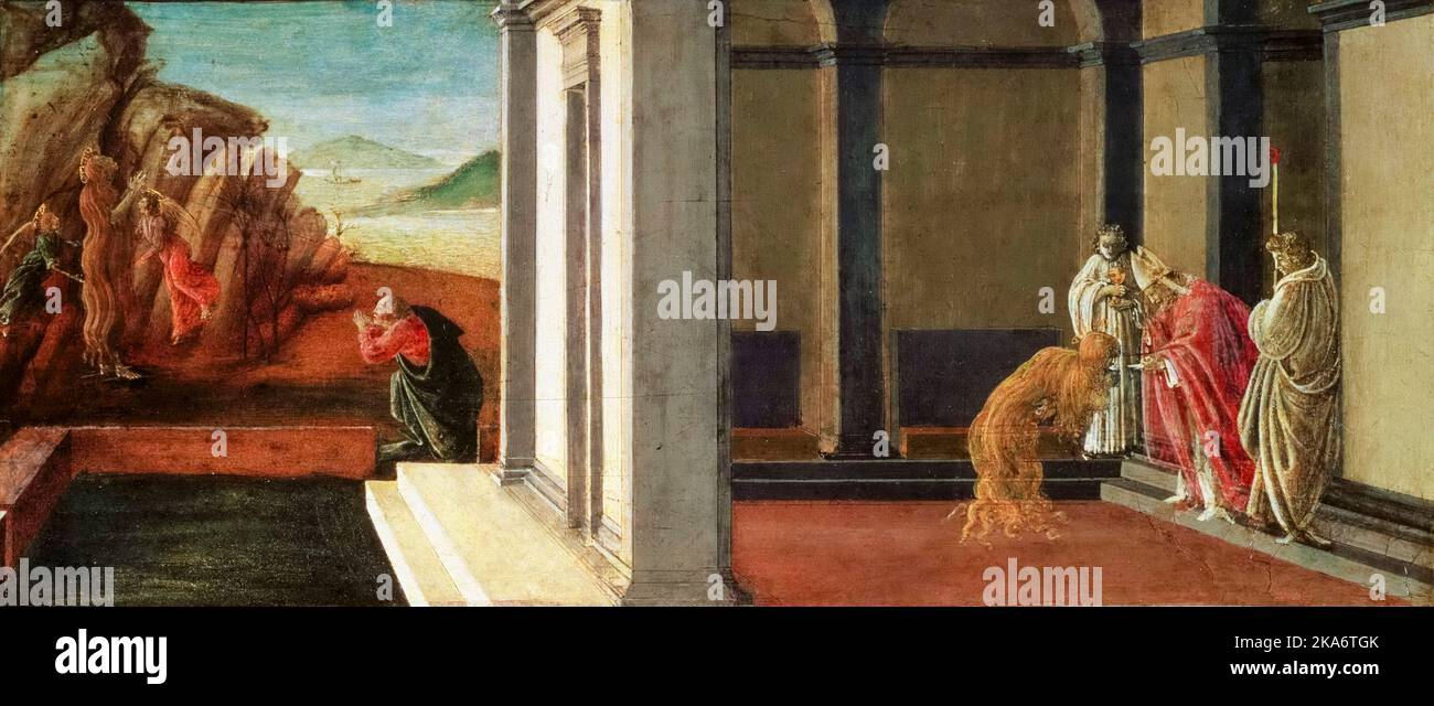 Les derniers moments de, Saint Mary Magdalene, peinture à tempera sur panneau par Sandro Botticelli, vers 1484 Banque D'Images