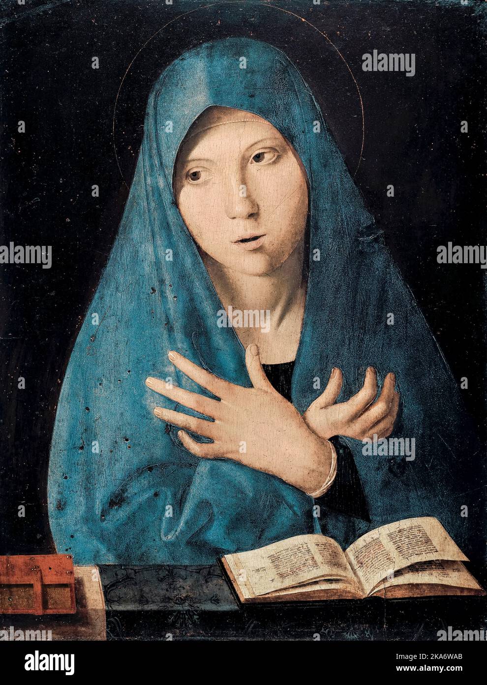 Antonello da Messina peinture, l'Annonciation, huile sur panneau, 1473-1474 Banque D'Images