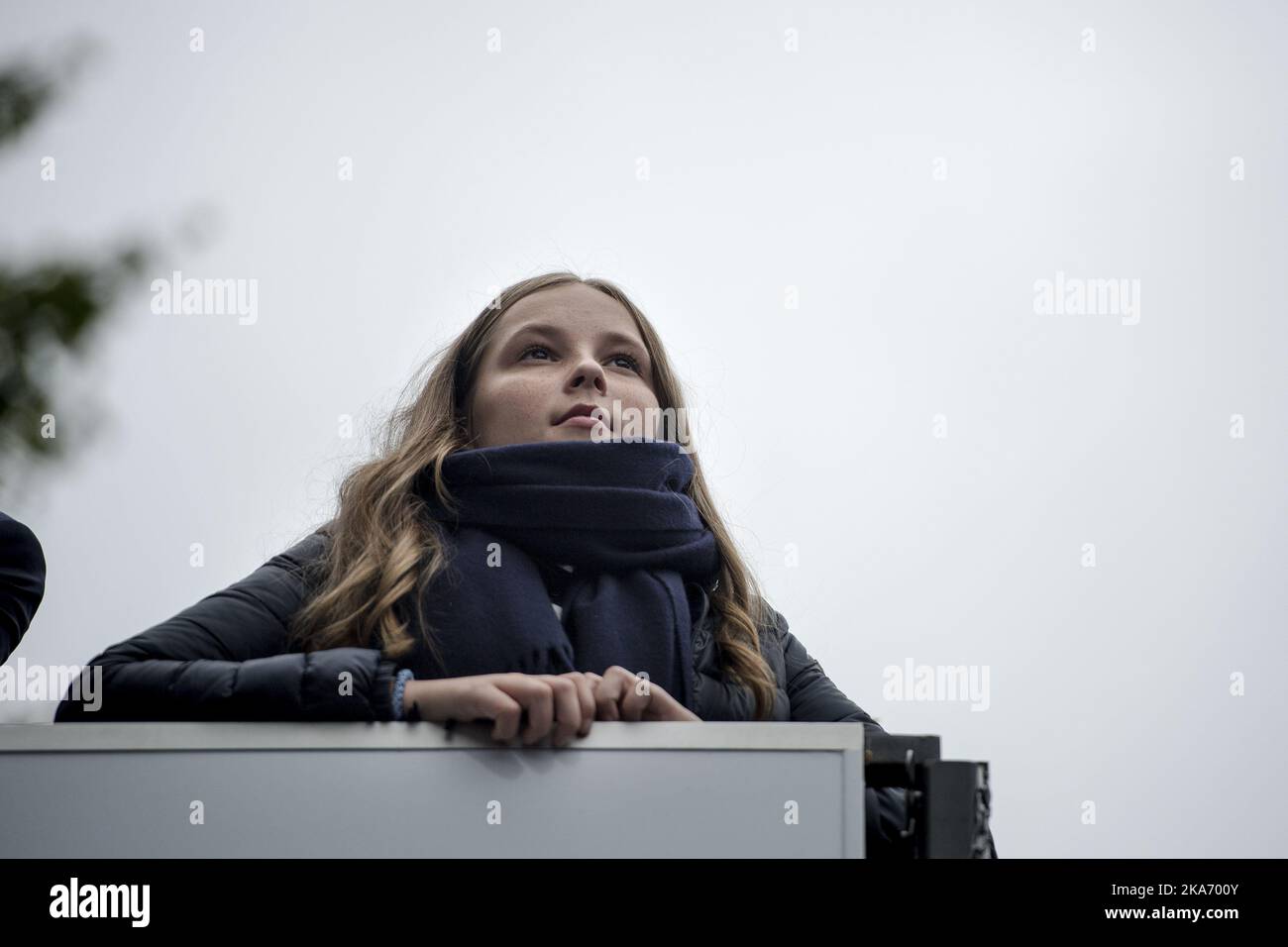 BERGEN, Norvège 20170924. Championnats du monde de route UCI à Bergen, Norvège 2017. HKH Princesse Ingrid Alexandra à la fin de la coupe du monde du cyclisme à Bergen. Photo: Carina Johansen / NTB Scanpix Banque D'Images