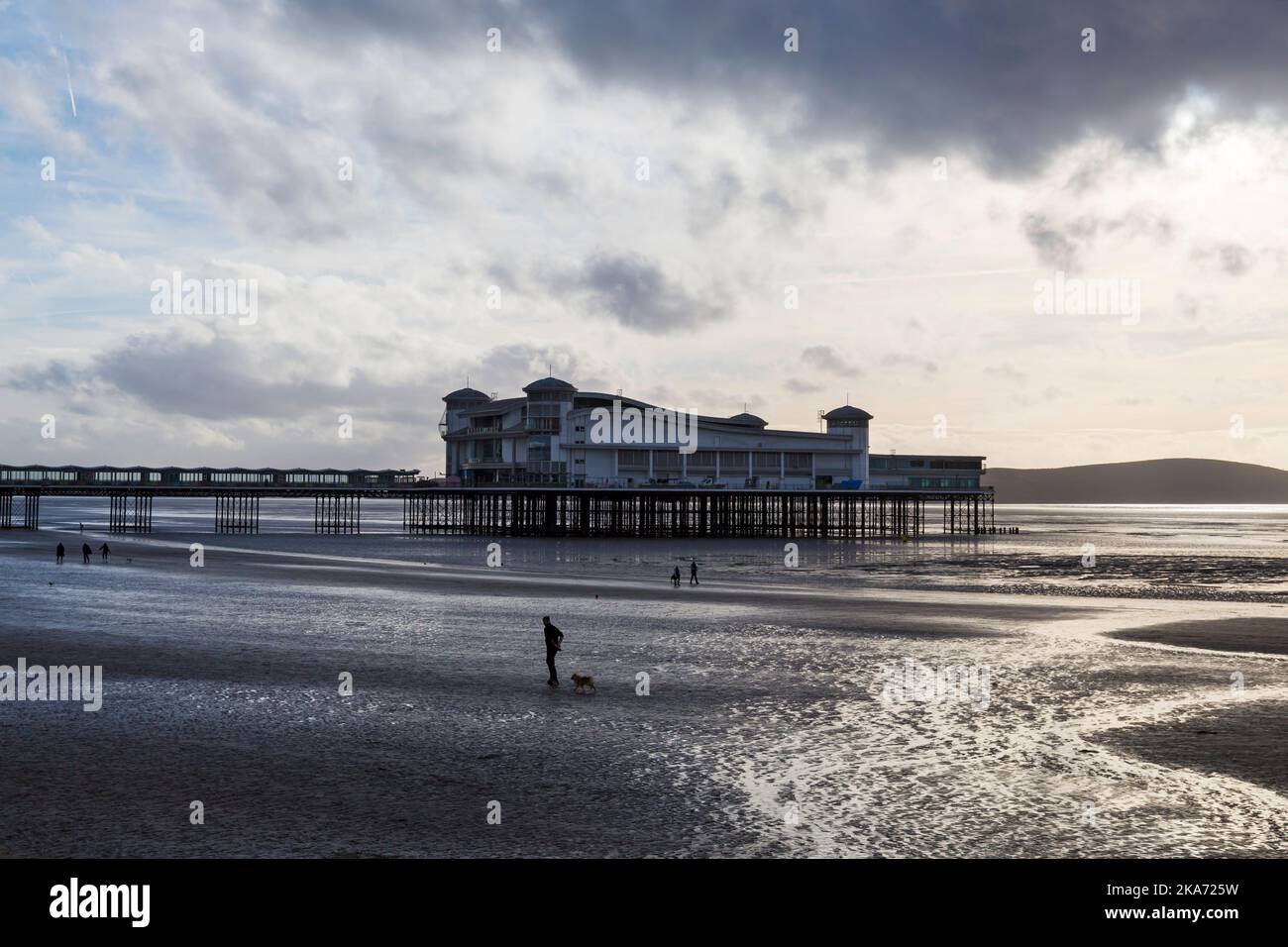 Grand Pier à Weston Super Mare, Somerset Royaume-Uni en octobre Banque D'Images