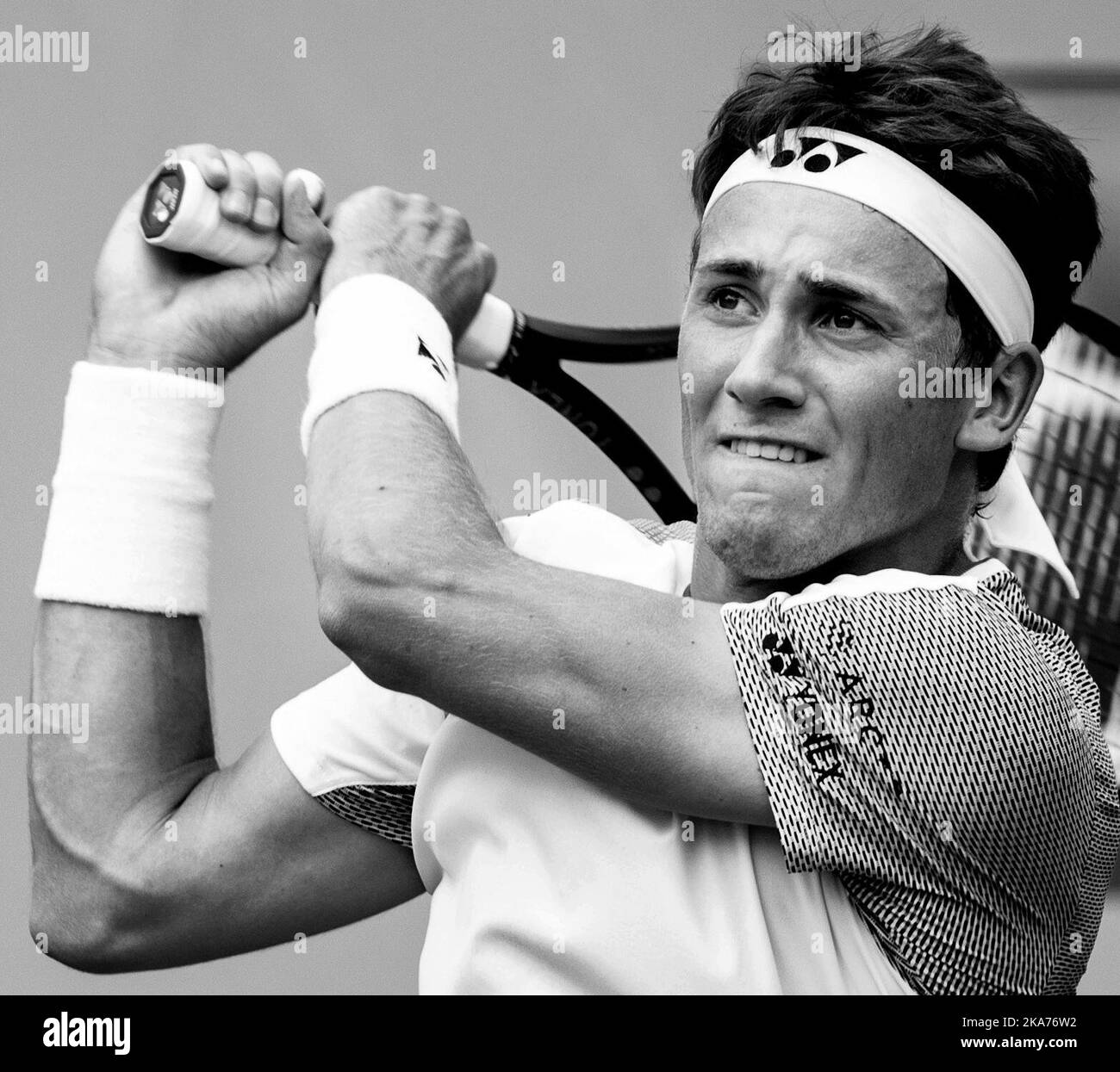 PARIS, FRANCE 20190531. Joueur de tennis Casper Ruud lors du match de tennis contre le Suisse Roger Federer dans le tournoi Roland-Garros French Open 2019 à Paris. Photo: Berit Roald / NTB scanpi Banque D'Images