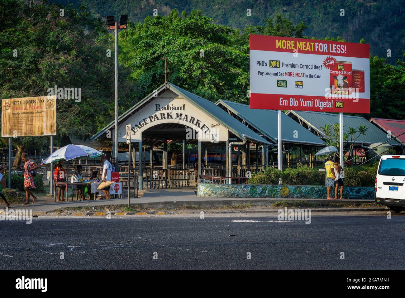 Page Park Markets, Rabaul, Papouasie-Nouvelle-Guinée Banque D'Images