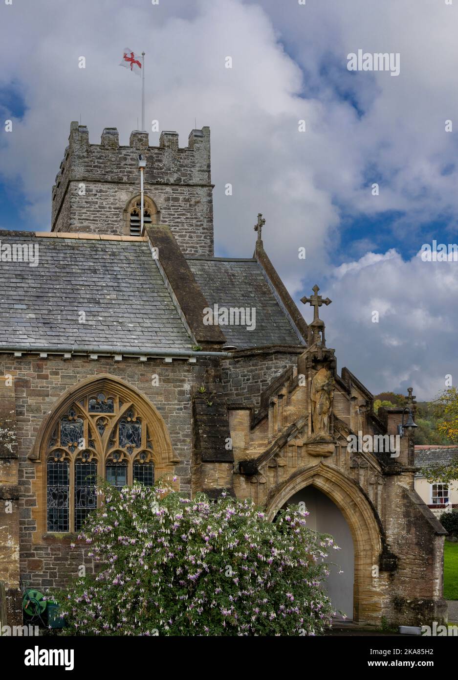 Église paroissiale de Sainte-Marie-la-Vierge, Lynton, North Devon, Devon, Angleterre, ROYAUME-UNI Banque D'Images