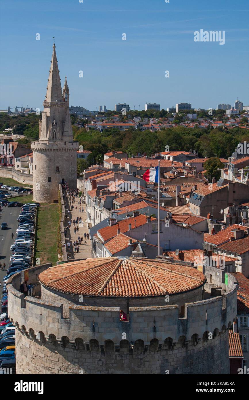 La Rochelle (France) tours de la ville Banque D'Images