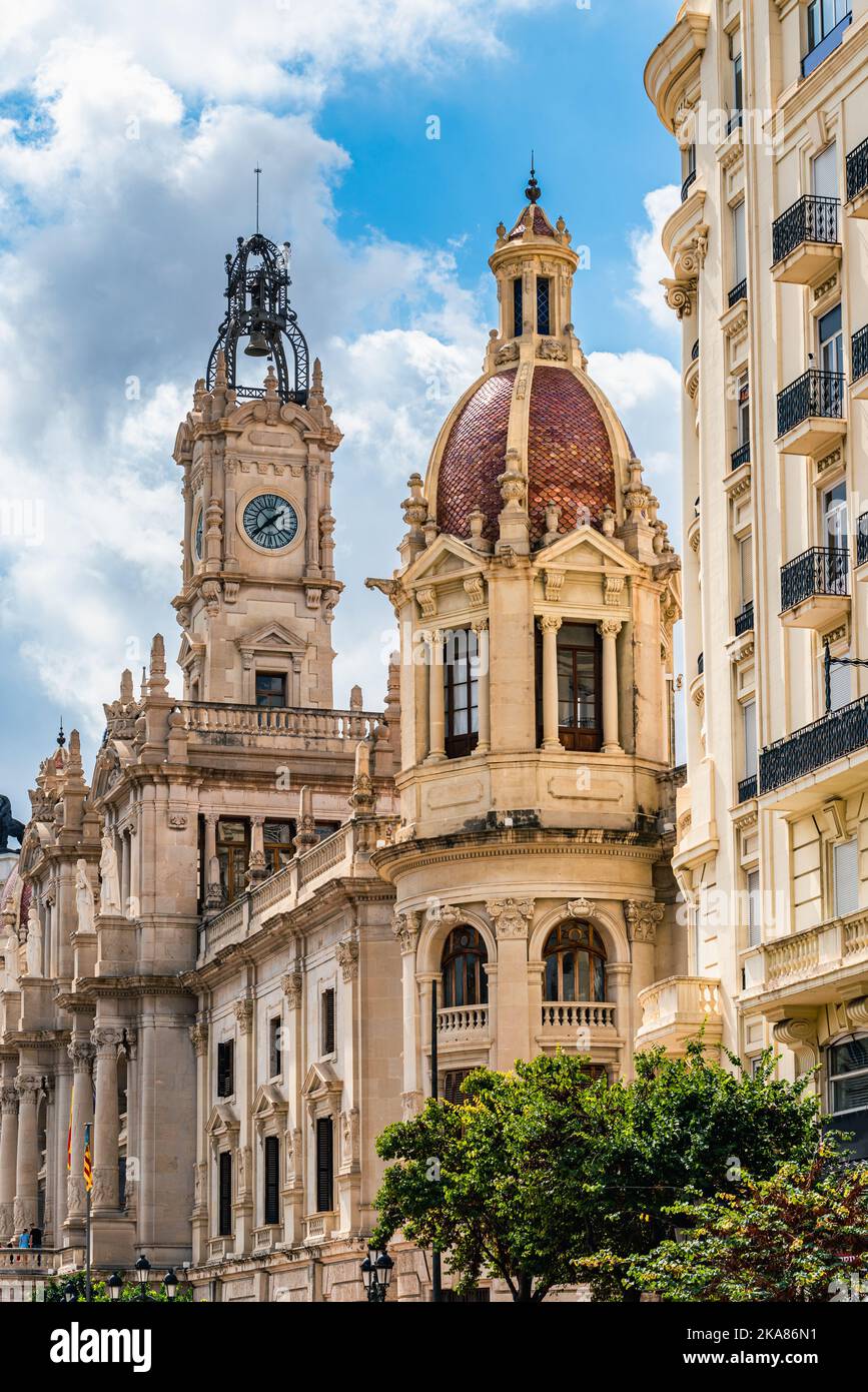 Hôtel de ville de Valence, Espagne, Europe Banque D'Images