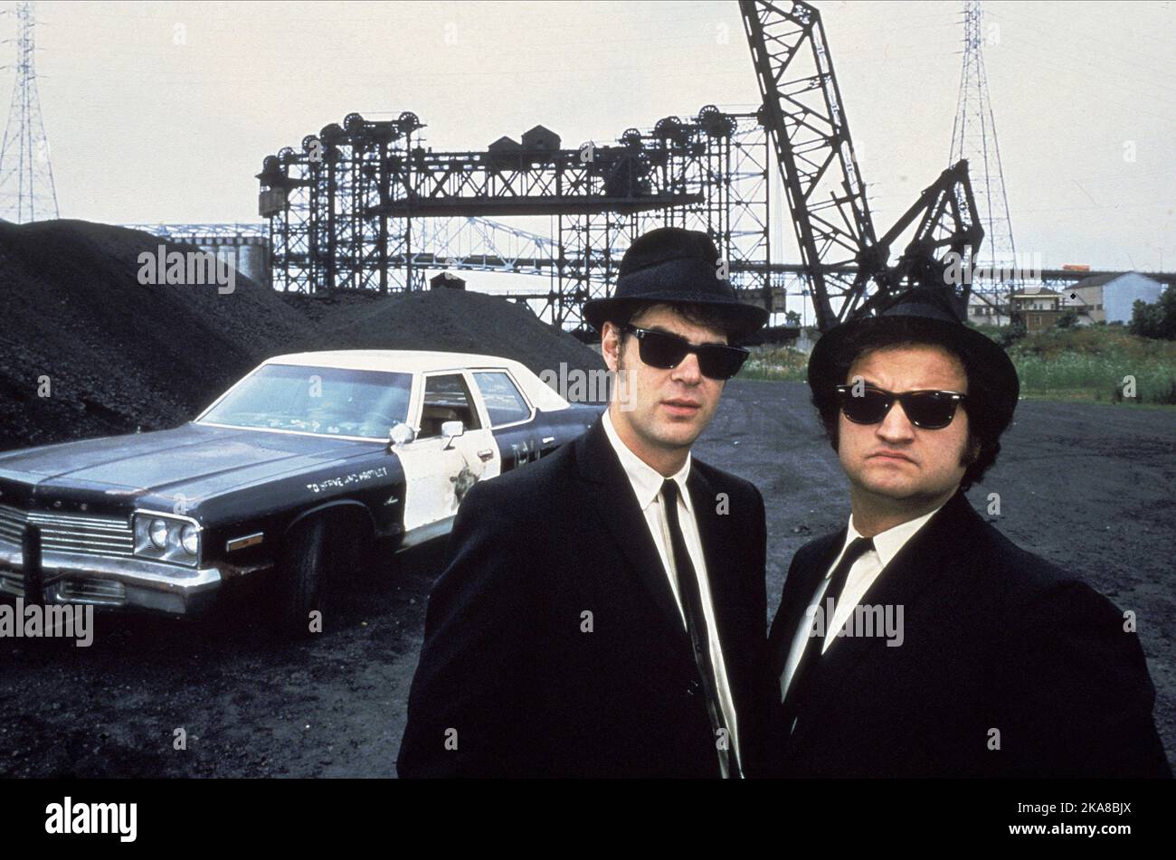 Les Blues Brothers Dan Aykroyd et John Belushi Banque D'Images