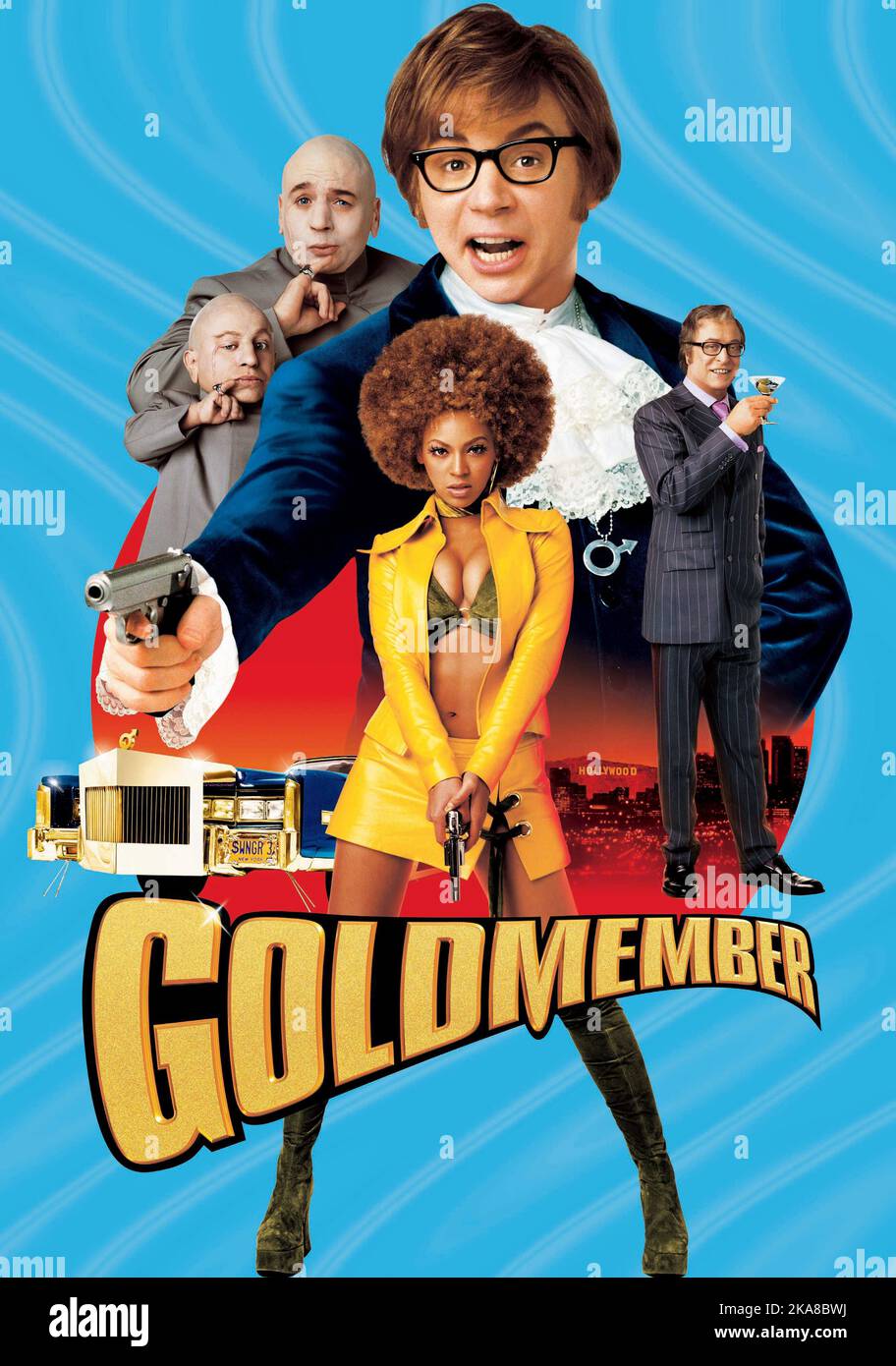 Austin Powers in Goldmember affiche le membre Goldmember Mike Myers Banque D'Images