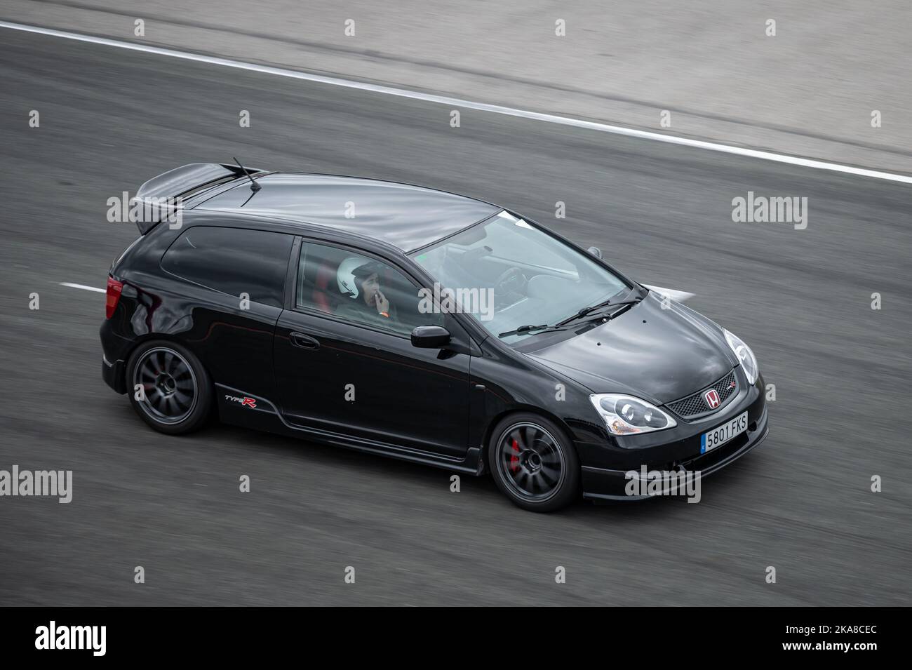 Honda Civic EP3 sur piste Banque D'Images