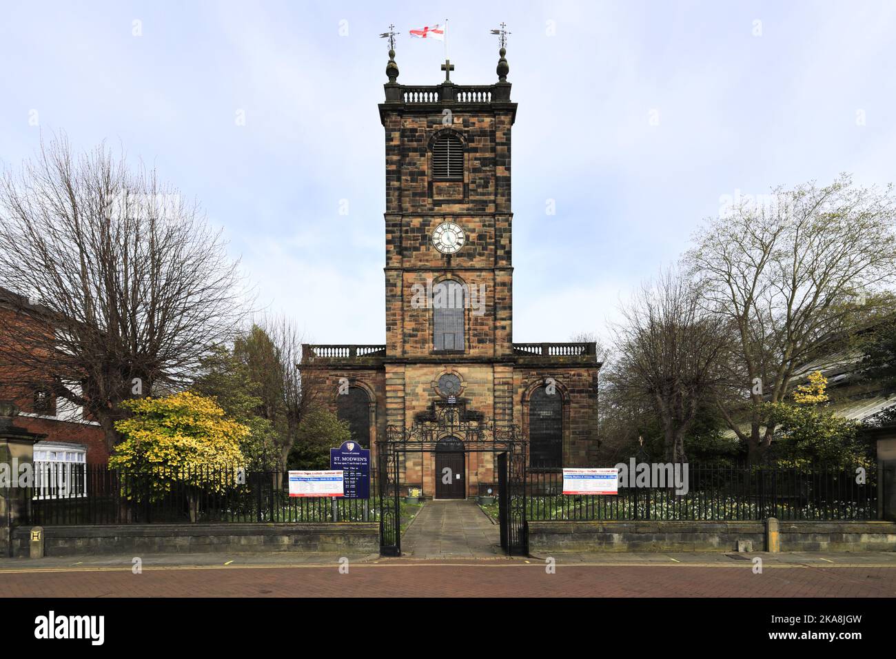 Eglise St Modwen, Burton upon Trent Town, Staffordshire, Angleterre ; Royaume-Uni Banque D'Images