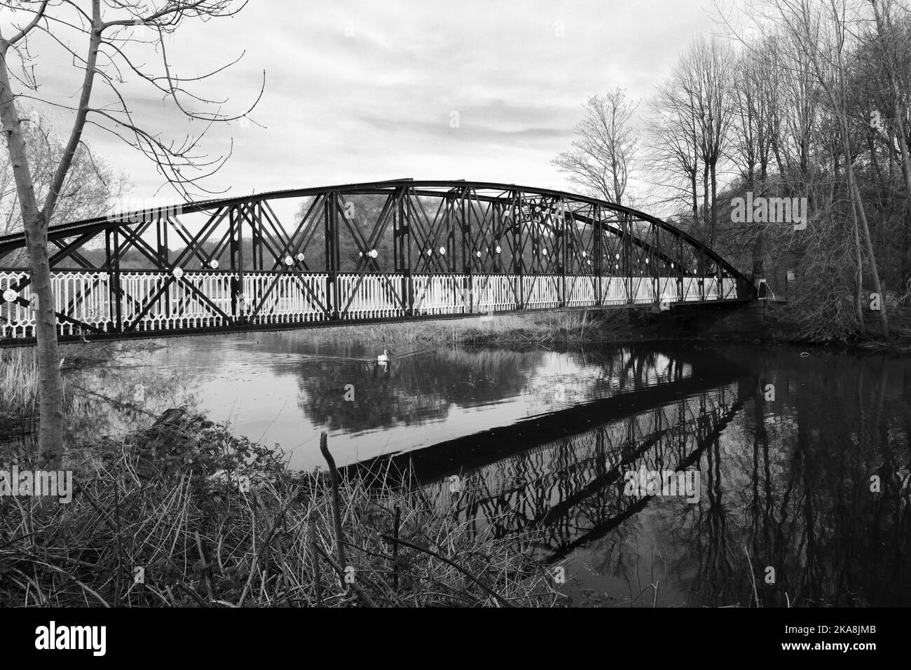 Le pont d'Andresey au-dessus de la rivière Trent, Burton upon Trent Town, Staffordshire, Angleterre; Royaume-Uni Banque D'Images