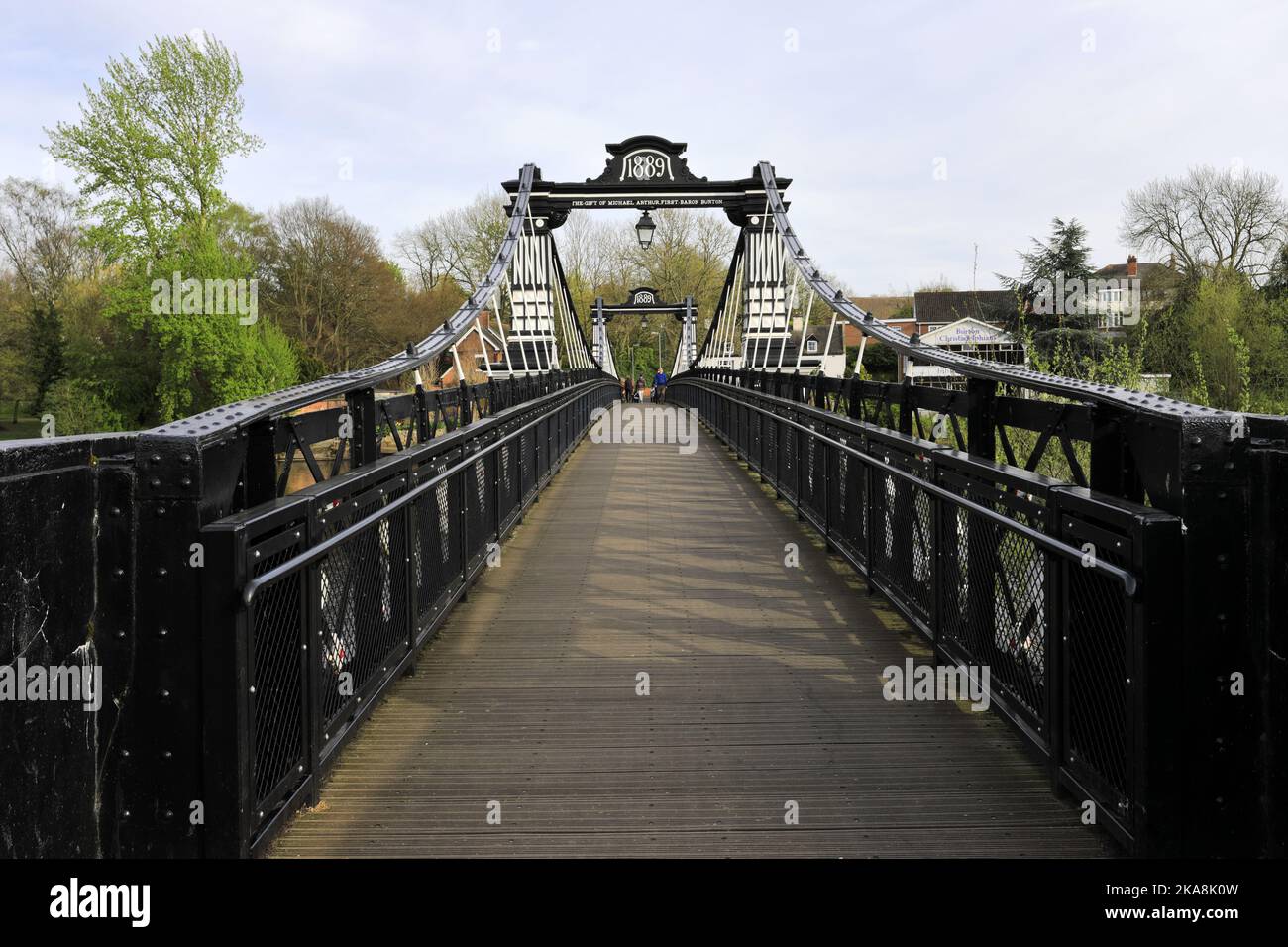Le pont du Ferry au-dessus de la rivière Trent, Burton upon Trent Town, Staffordshire, Angleterre; Royaume-Uni Banque D'Images