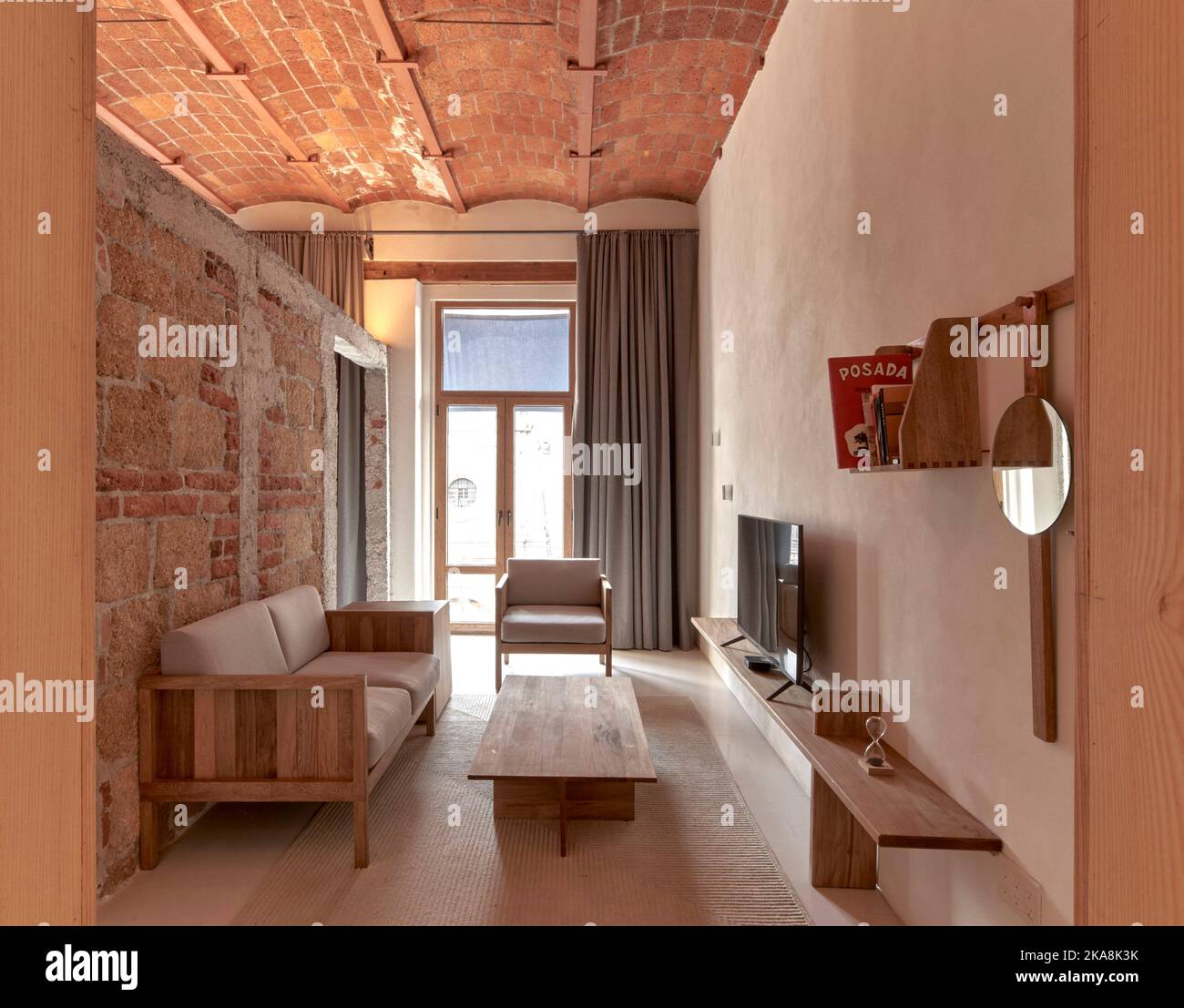 Suite avec chambre. Circulo Mexicana, Mexico, Mexique. Architecte: Ambrosi Etchegaray, 2019. Banque D'Images
