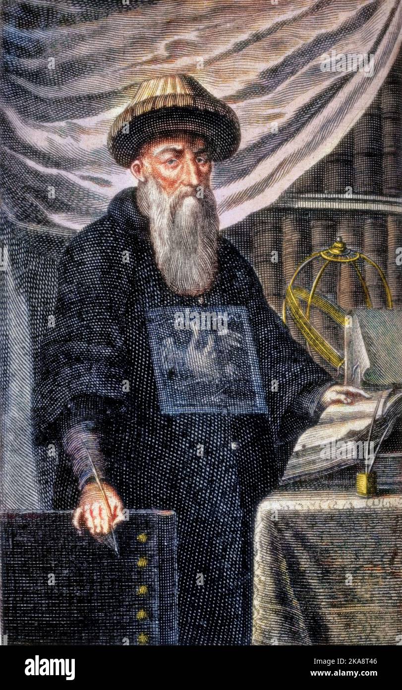 Portrait de Johann Adam Schall von Bell (1591-1666) jesuite allumemand missionnaire en Chine. Banque D'Images