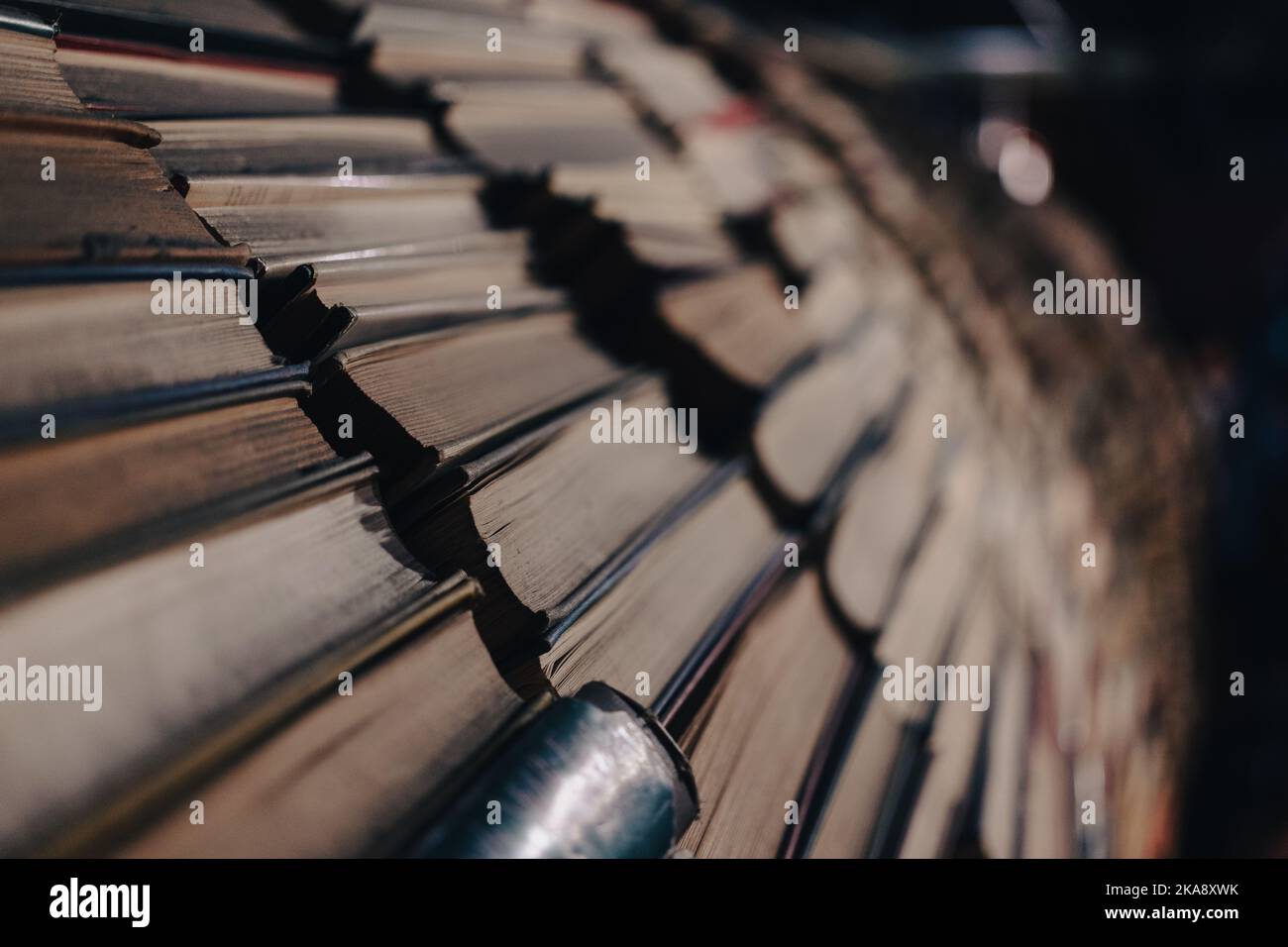Étagère décorative comme éléments de design d'intérieur dans la dernière librairie Banque D'Images