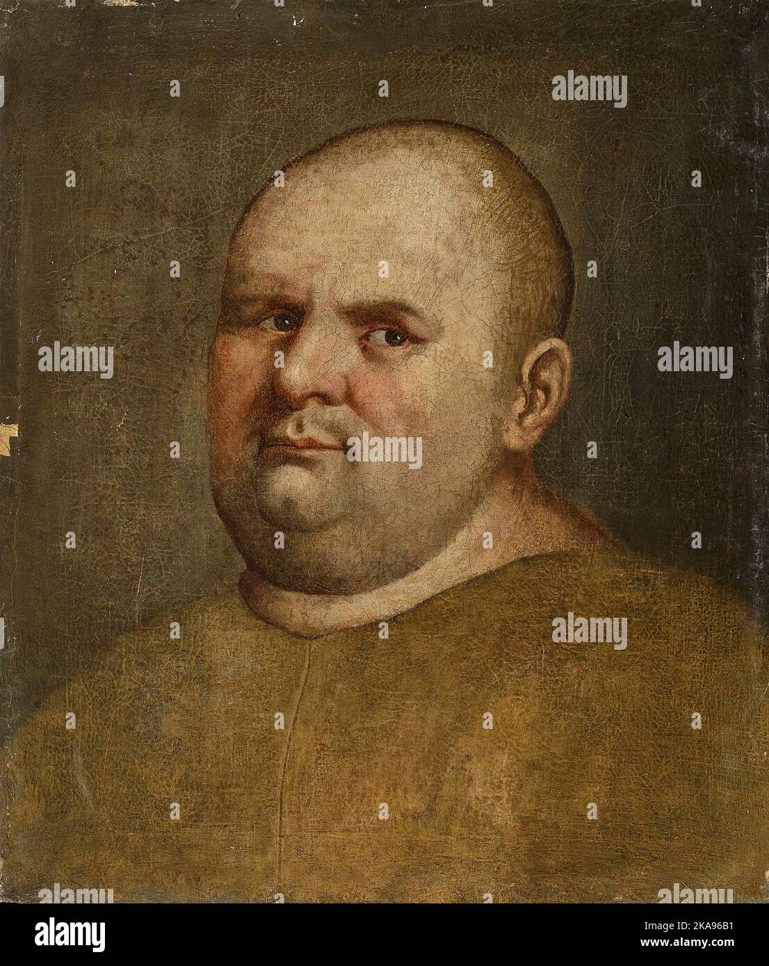 Quentin Massys... Portrait d'un homme. Portrait demi-longueur vers la gauche, en regardant légèrement vers la droite. Huile sur toile. 58 x 51 cm. Redélié. Restauré. Endommagé. Dommages mineurs au châssis. Bildnis eines Mannes Banque D'Images