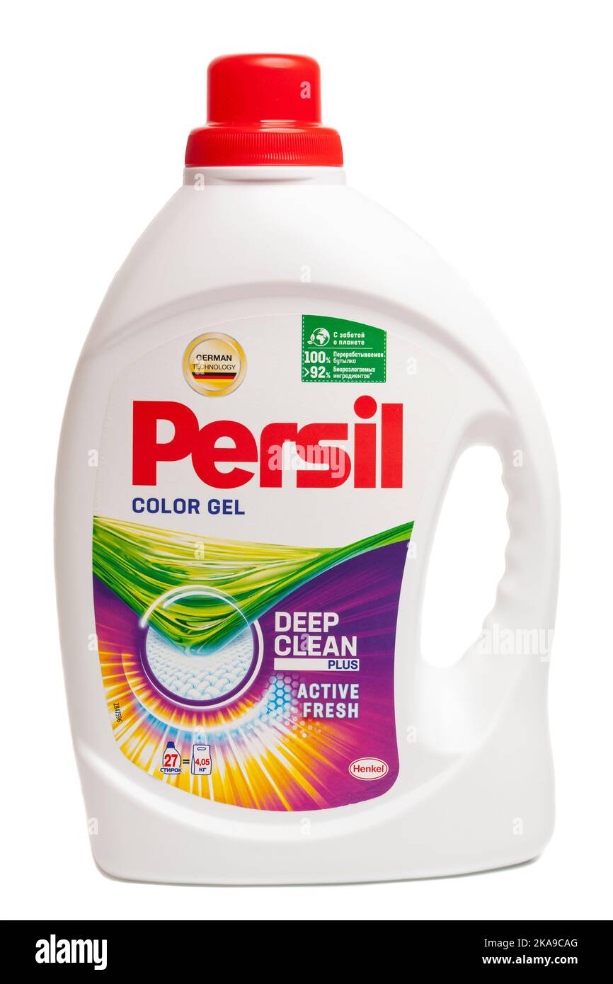 Moscou, Russie, 31 octobre,2022: Gel de lavage couleur Persil Banque D'Images