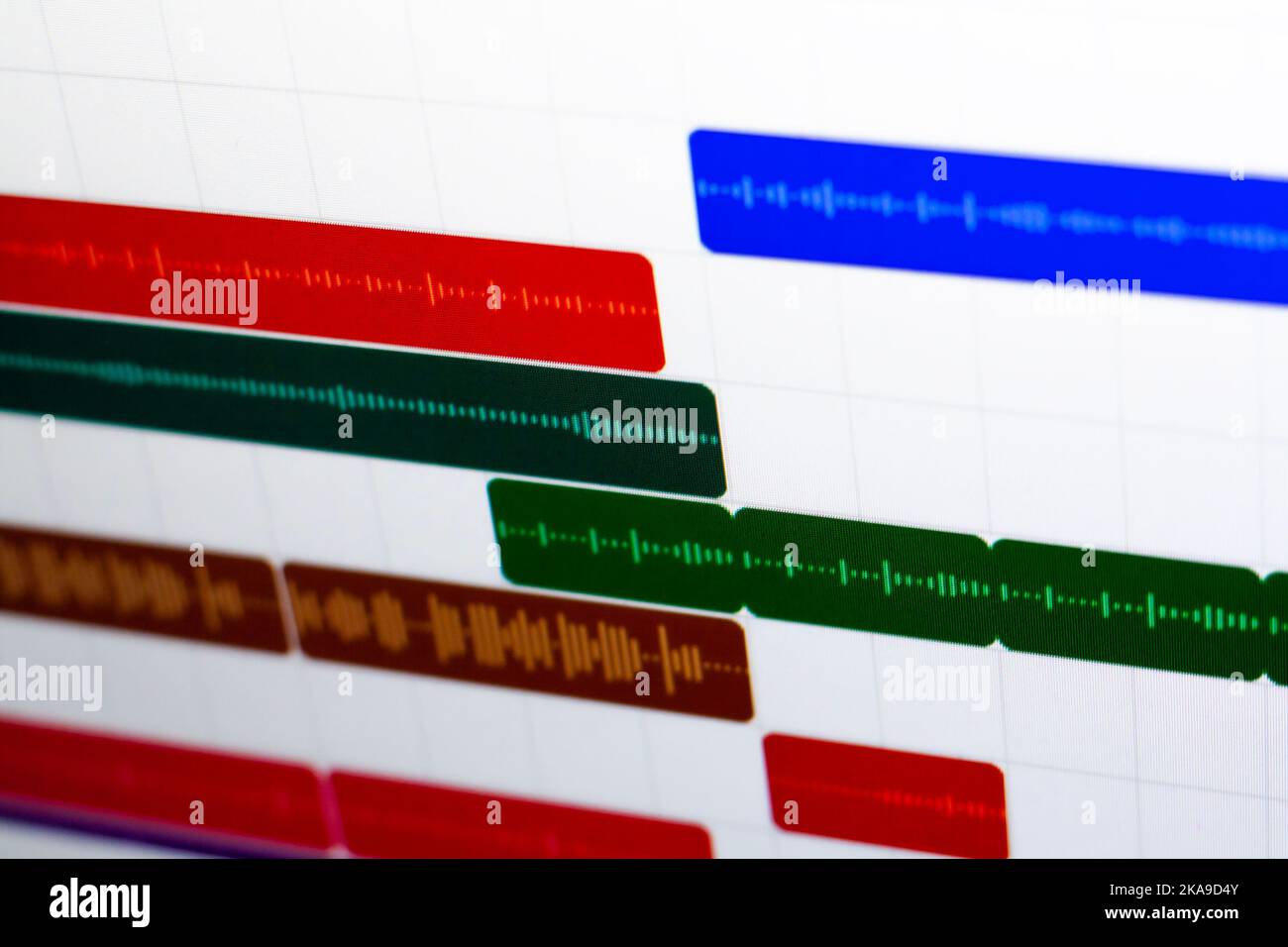 Un poste de travail audio numérique, ou DAW, pour composer et produire de la musique Banque D'Images